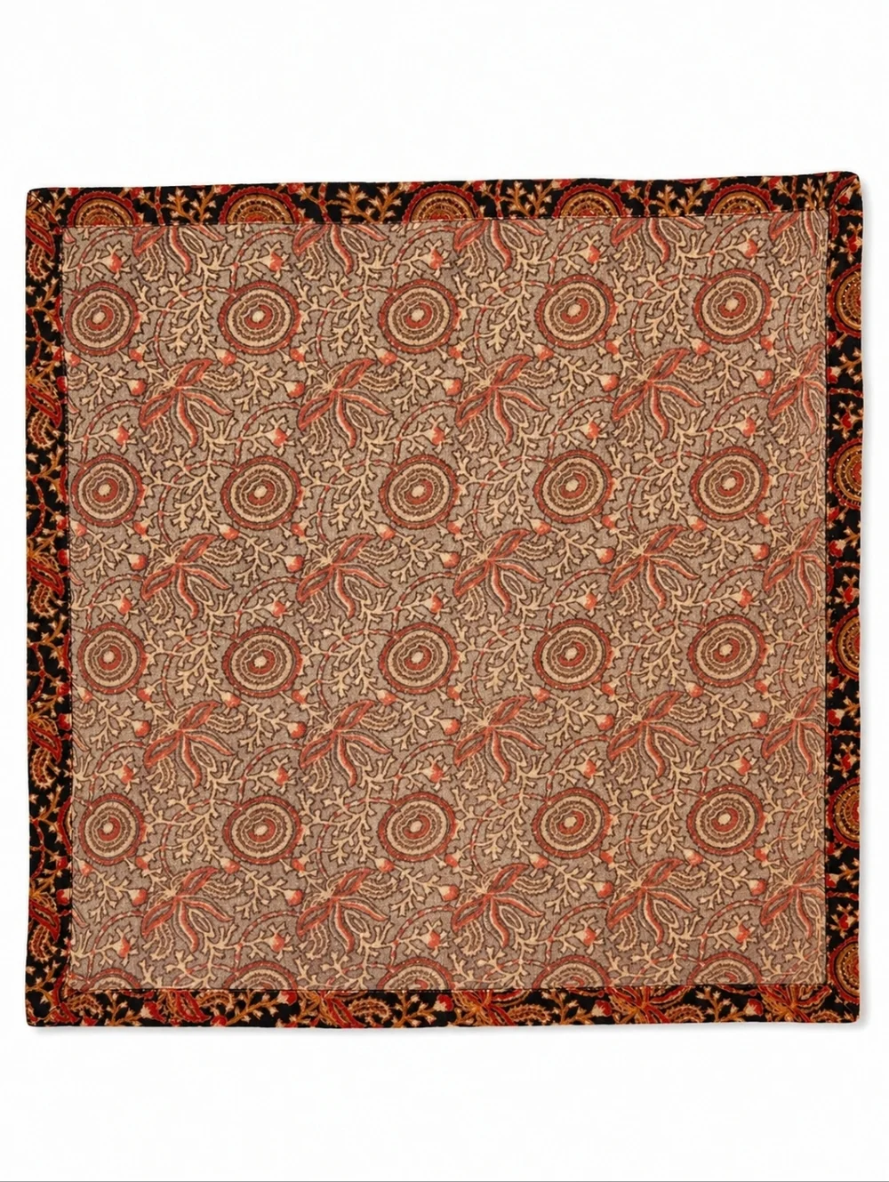 Crate & Barrel Rajasthan Napkin Set (4) – Block Print Medallion Cotton